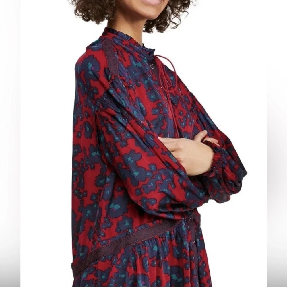 Free People Love Letter Tunic Dress Women's Size Large Oversized Drapey Boho